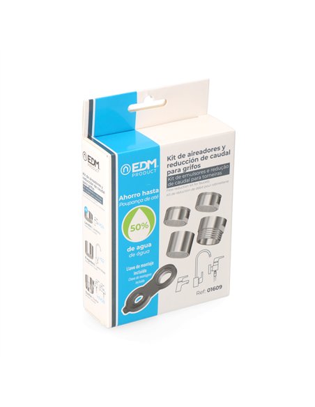 Kit aireadores y reducción de caudal para grifos