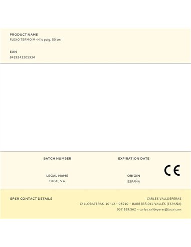 Flexo termo m-h ½ pulg, 50 cm