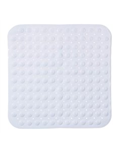 Alfombra de ducha cuadrada blanca 55 x 55 cm