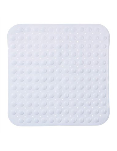 Alfombra de ducha cuadrada blanca 55 x 55 cm