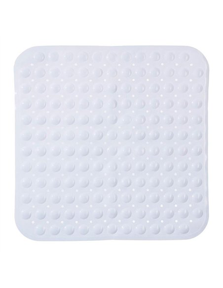 Alfombra de ducha cuadrada blanca 55 x 55 cm