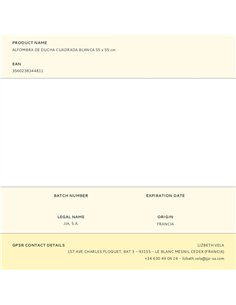 Alfombra de ducha cuadrada blanca 55 x 55 cm 2