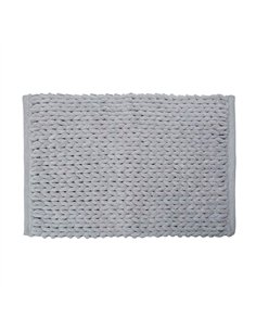 Alfombra de baño gris 50 x 75 cm