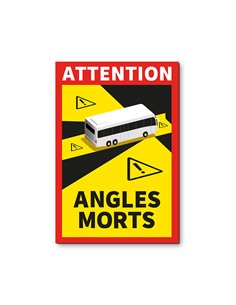 Pack 3 adhesivos "angles morts" autocar 17 x 25 cm