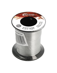 Hilo de estaño 60% sn, 40%pb, 2% flux 1mm carrete 100g est 107 nimo