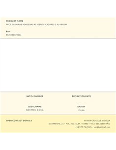 Pack 2 láminas adhesivas a5 identificadores 1 al 48 edm 2