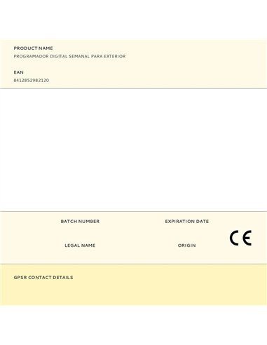Programador digital semanal para exterior