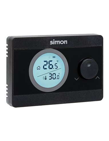 Termostato digital on/off, negro