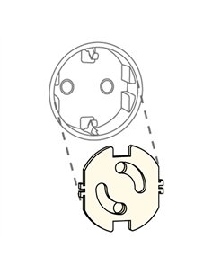 Tapa de enchufe giratorios base t/tl, blister 10 uds 2