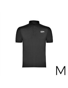 Polo negro talla-m manga corta bordado