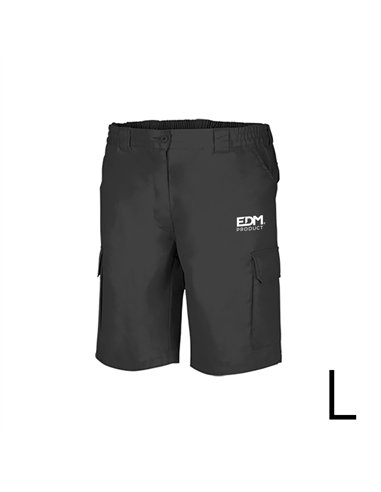 Bermuda negra talla-l serigrafiada