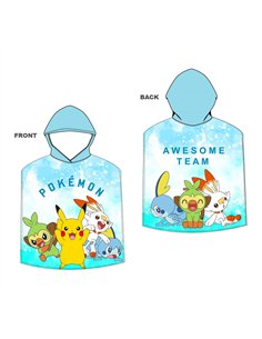 Poncho playa micro 55 x 110cm infantil pokemon