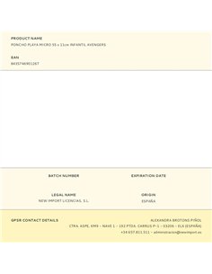 Poncho playa micro 55 x 11cm infantil avengers 2