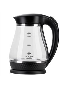 Hervidor de agua de cristal ad 1274 2200 w 1,7 l