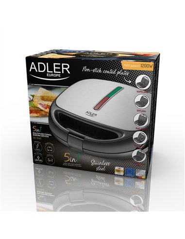 Sandwichera multifunción 5 en 1 ad 3040 1200 w