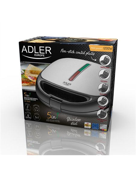 Sandwichera multifunción 5 en 1 ad 3040 1200 w