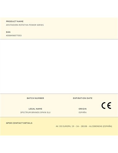 Afeitadora rotativa power series