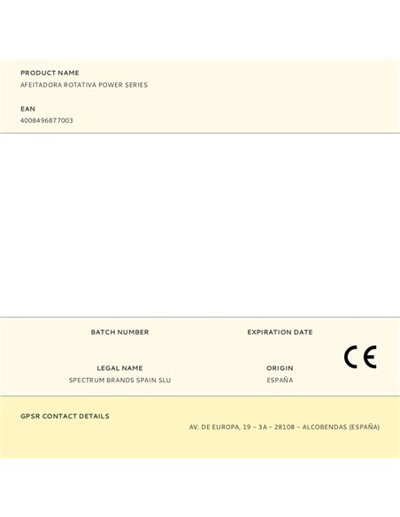 Afeitadora rotativa power series