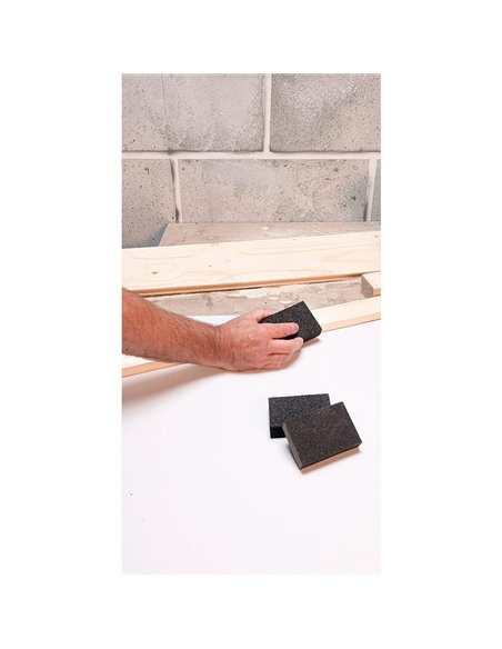 Bloque de lijado 10 x 7,5 x 2,5 cm, set 3 uds