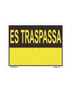 Rotulo "es traspassa" (pvc 0.4mm) 35x45cm normaluz