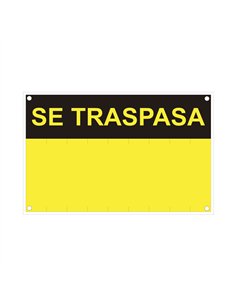 Rotulo "se traspasa" (pvc 0.4mm) 35x45cm normaluz