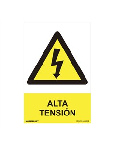 Cartel peligro "alta tension" (pvc 0.7mm) 30x40cm normaluz