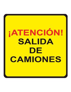 Señal vial de salida camiones, pvc, 70 x 50 cm