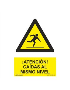 Señal riesgo caída al mismo nivel, pvc, 21 x 30 cm