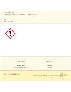 Taco químico resifix poliester sin estireno 300 ml 2