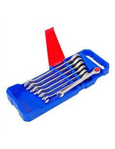 Juego 7 llaves mixtas de carraca, métricas 10-11-12-13-14-15-16 mm