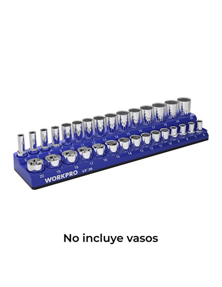 Organizador magnético vacío para vasos de 3/8" estándar