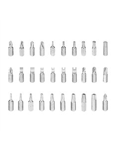 Mini carraca 1/4", juego 32 puntas 2