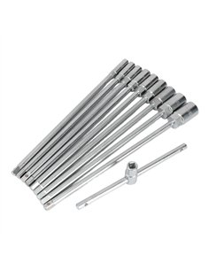 Llave t con vasos intercambiables, 8-19 mm, juego 10 piezas 2