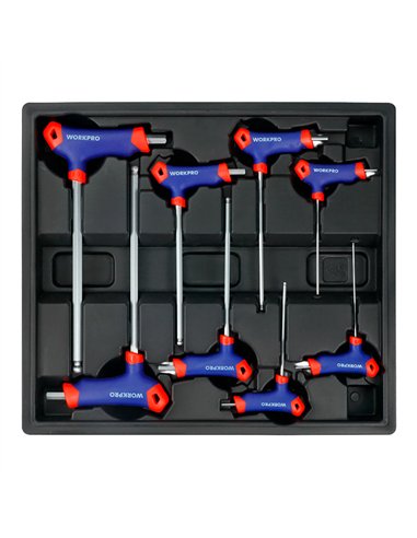 Llaves allen mango en t, 2-10 mm, 8 piezas