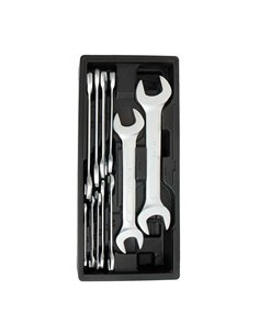 Llaves fijas de doble boca, juego 11 piezas