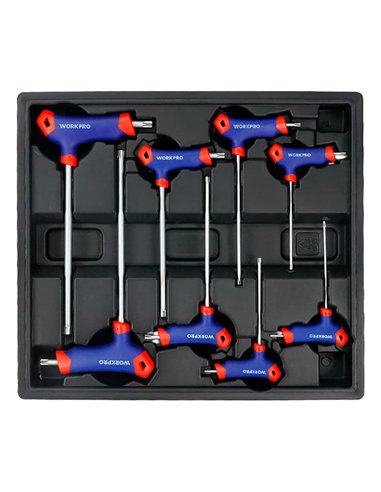 Llaves torx mango en t, t10-t50, juego 8 piezas