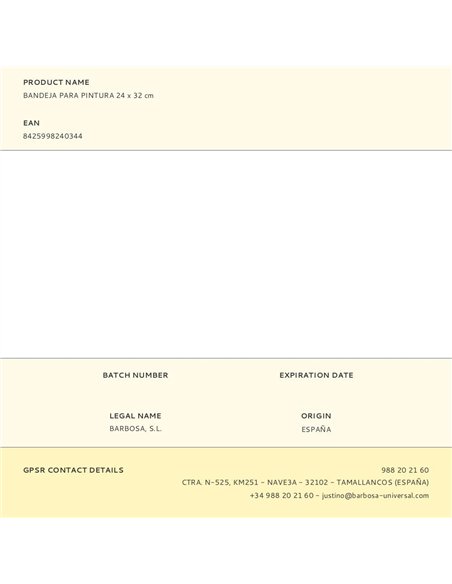 Bandeja para pintura 24 x 32 cm