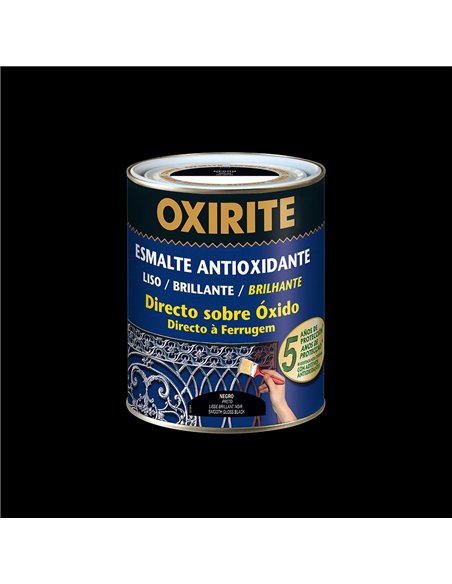 Esmalte antioxidante negro liso brillante 4 l