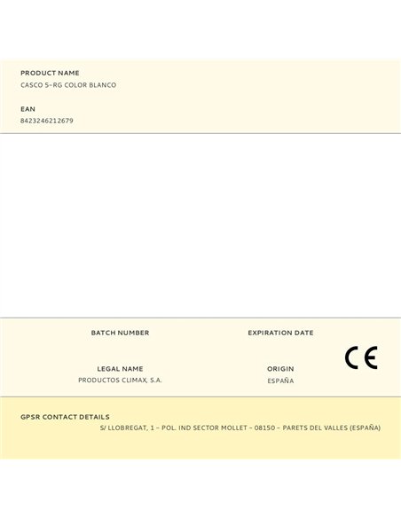 Casco 5-rg color blanco