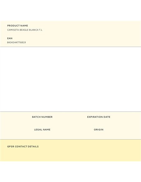 Camiseta beagle blanca t.l