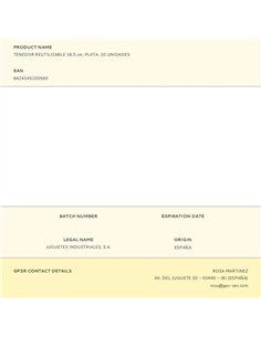 Tenedor reutilizable color plata 18,5 cm, 10 uds 2