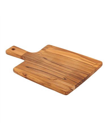 Tabla para cortar y servir con mango, 24 x 23 x 1,8 cm