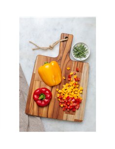 Tabla para cortar y servir con mango, 24 x 23 x 1,8 cm 2