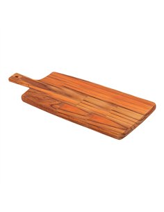 Tabla para cortar y servir con mango, 37,5 x 19,5 x 1,8 cm