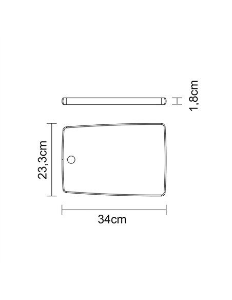 Tabla para cortar y servir 34 x 23 x 1,8 cm