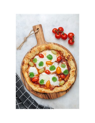 Tabla para pizza con mango ø28 x 1,8 cm