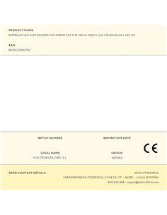 Bombilla led s135 decorativa ámbar, e27, 4 w, 200 lm, 1800 k, luz cálida, ø135 x 225 mm 2