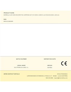 Bombilla led s100 decorativa campana e27 4 w 200 lm 1800 k luz cálida ø96 x 183 mm 2