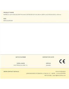 Bombilla led g100 decorativa halo exterior e27 4 w 220 lm 1800 k luz cálida ø102 x 190 mm 2