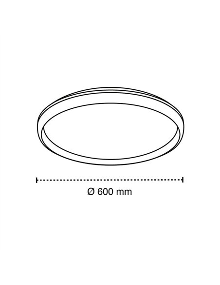 Plafón led circular, charly, 80 w, 3cct, 8800 lm, blanco, ø60 x 7 cm